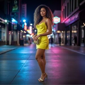 Zara Vibrant Yellow Mini Dress